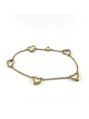 Tiffany & Co Open Heart Bracelet YG Yellow Gold